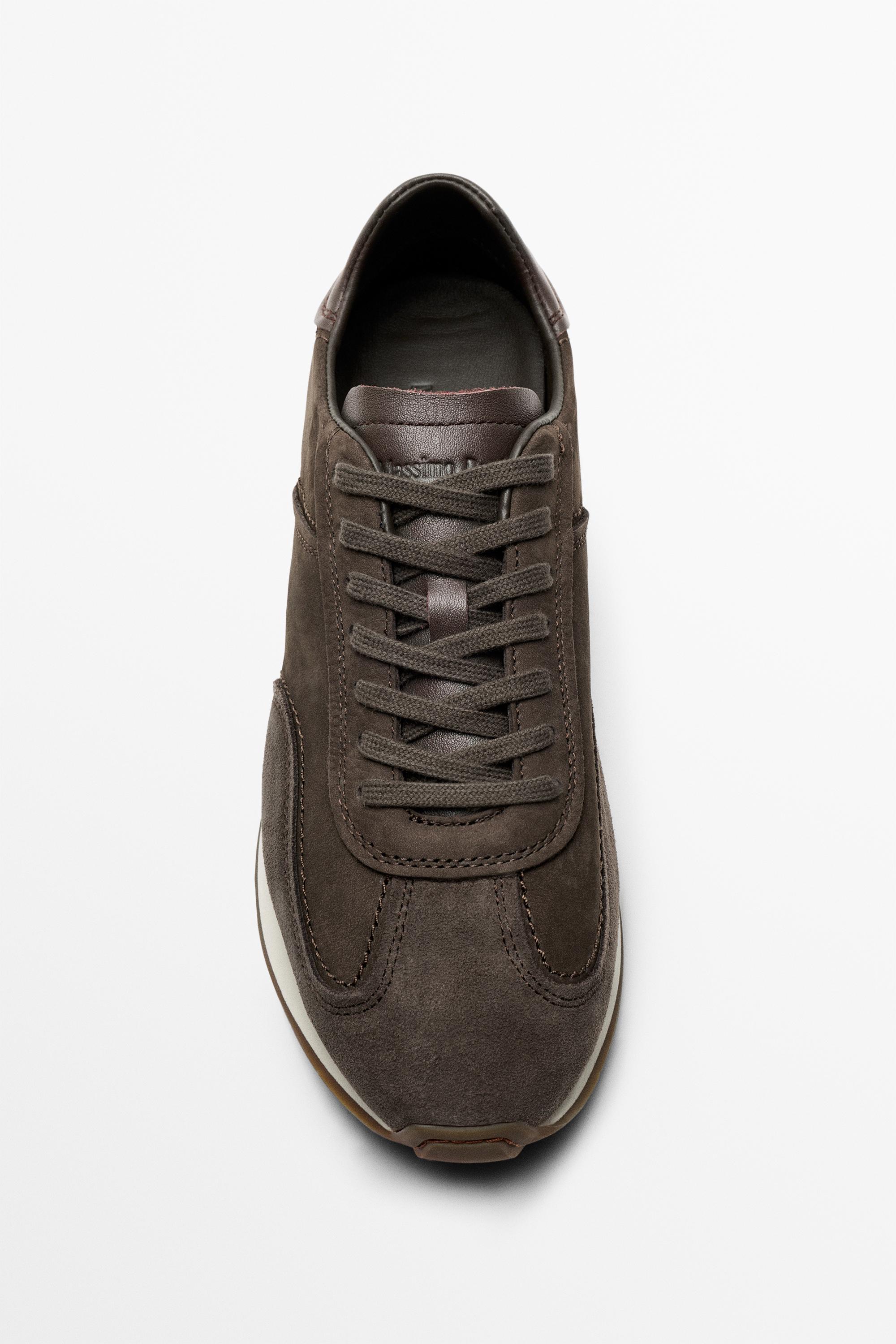 Milled nappa leather sneaker